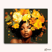 Floral Portrait -  Paint by Numbers Kit for Adults -  Portrait By Numbers