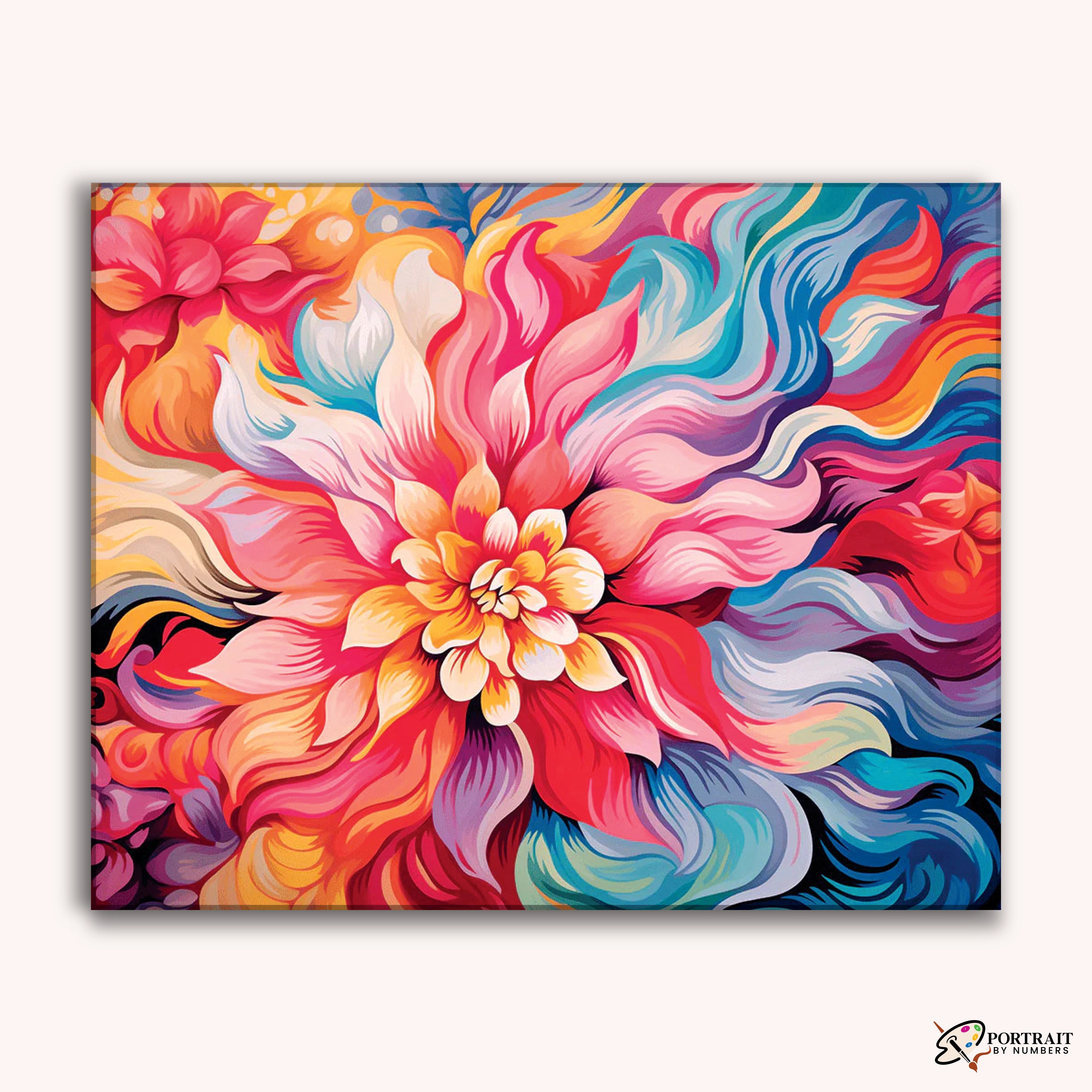 Floral Vortex -  Paint by Numbers Kit for Adults -  Portrait By Numbers