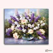 Flowers In The Glass Bowl -  Paint by Numbers Kit for Adults -  Portrait By Numbers