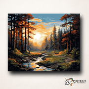Forest Harmony -  Paint by Numbers Kit for Adults -  Portrait By Numbers