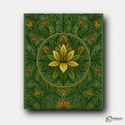 Forest Lotus (Mandala) -  Paint by numbers Kit -  Portrait By Numbers
