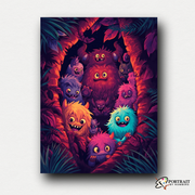 Forest Monsters -  Paint by Numbers Kit for Adults -  Portrait By Numbers