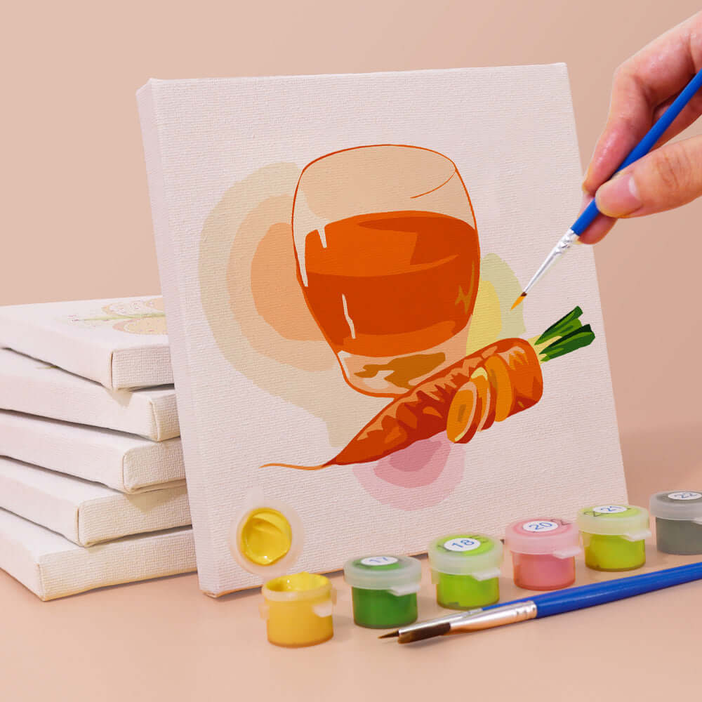 Fresh Pours (Set of 6) -  Paint by numbers Kit -  Portrait By Numbers