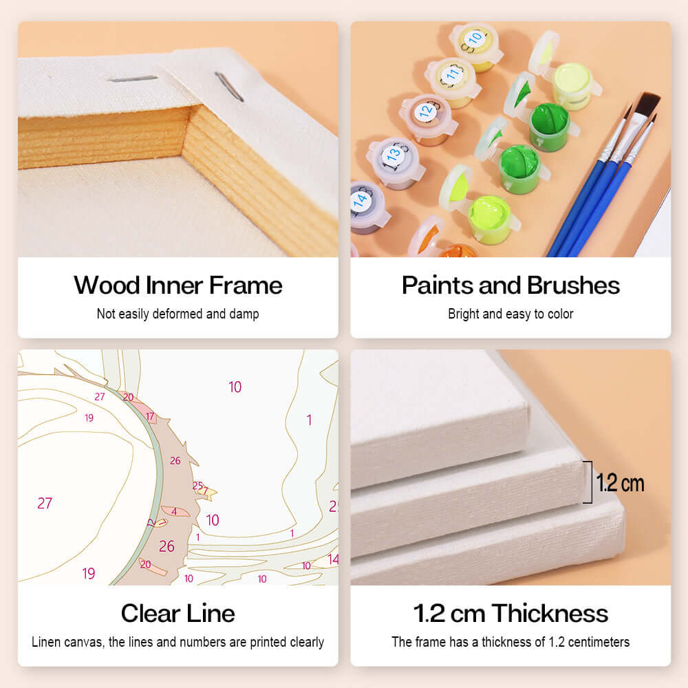 Fresh Pours (Set of 6) -  Paint by numbers Kit -  Portrait By Numbers