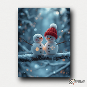 Frosty Friends -  Paint by Numbers Kit for Adults -  Portrait By Numbers