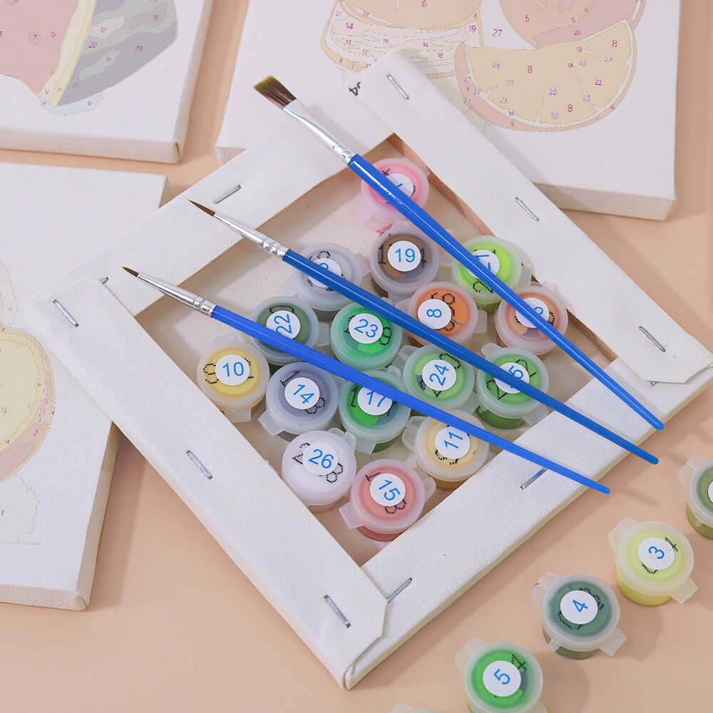Fruit Pop (Set of 6) -  Paint by numbers Kit -  Portrait By Numbers
