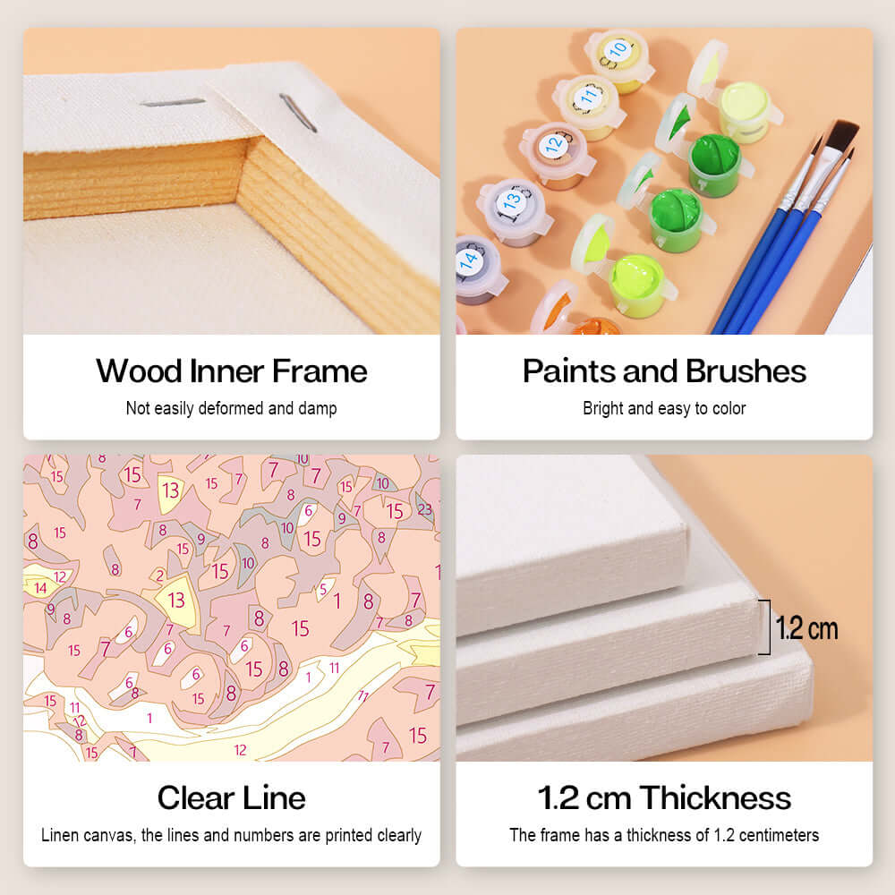 Fruit Pop (Set of 6) -  Paint by numbers Kit -  Portrait By Numbers