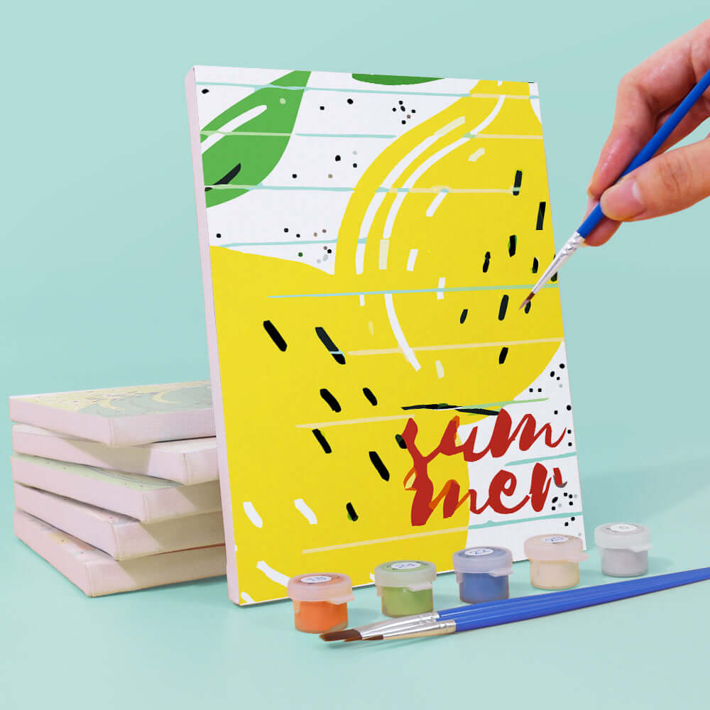 Fruity Summer (Set of 6) -  Paint by Numbers Kit for Adults -  Portrait By Numbers