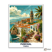 Funchal Travel Poster -  Paint by Numbers Kit for Adults -  Portrait By Numbers