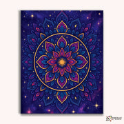Galactic Lotus (Mandala) -  Paint by Numbers Kit for Adults -  Portrait By Numbers