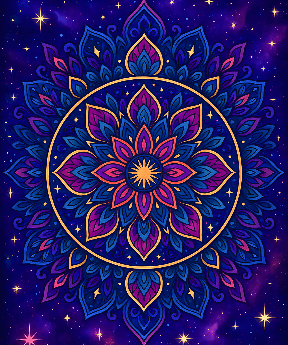 Galactic Lotus (Mandala)