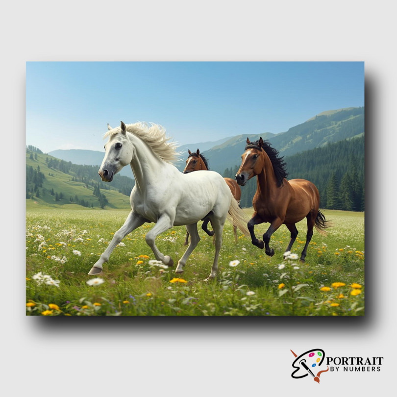 Galloping Freedom -  Paint by numbers -  Portrait By Numbers