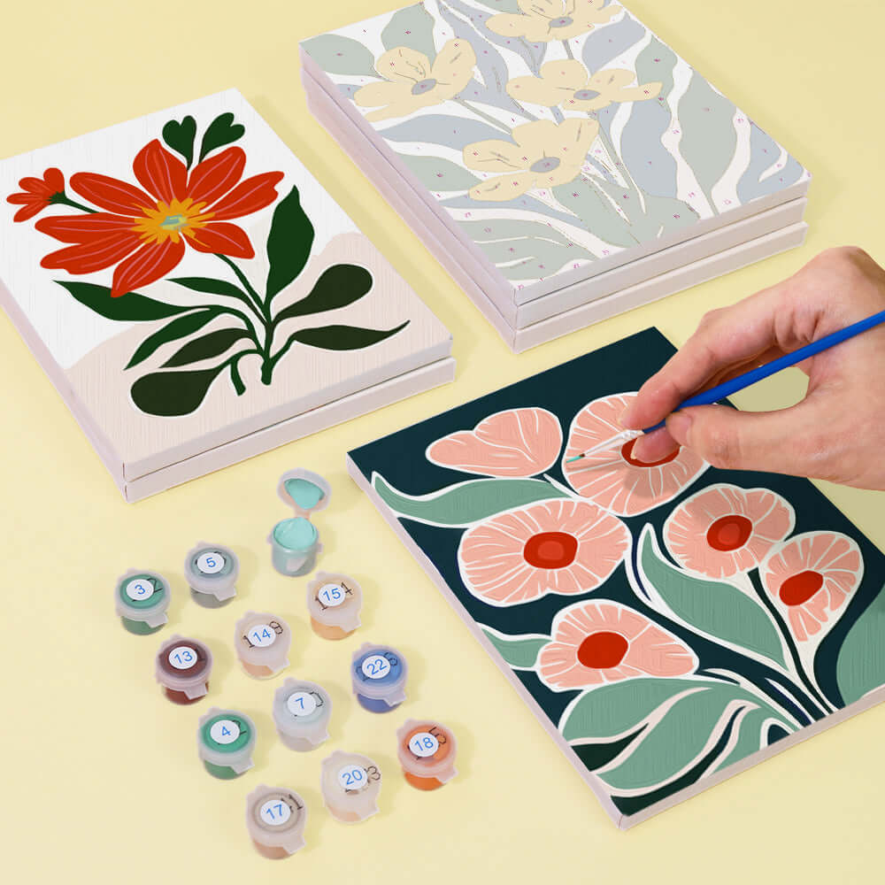 Garden Pop (Set of 6) -  Paint by numbers Kit -  Portrait By Numbers
