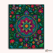 Garden Whirl (Mandala) -  Paint by Numbers Kit for Adults -  Portrait By Numbers