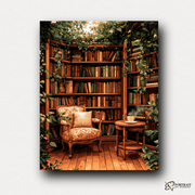 Gardener's Book Nook -  Paint by Numbers Kit for Adults -  Portrait By Numbers