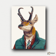 Gentleman Sr. Gazelle -  Paint by numbers Kit -  Portrait By Numbers