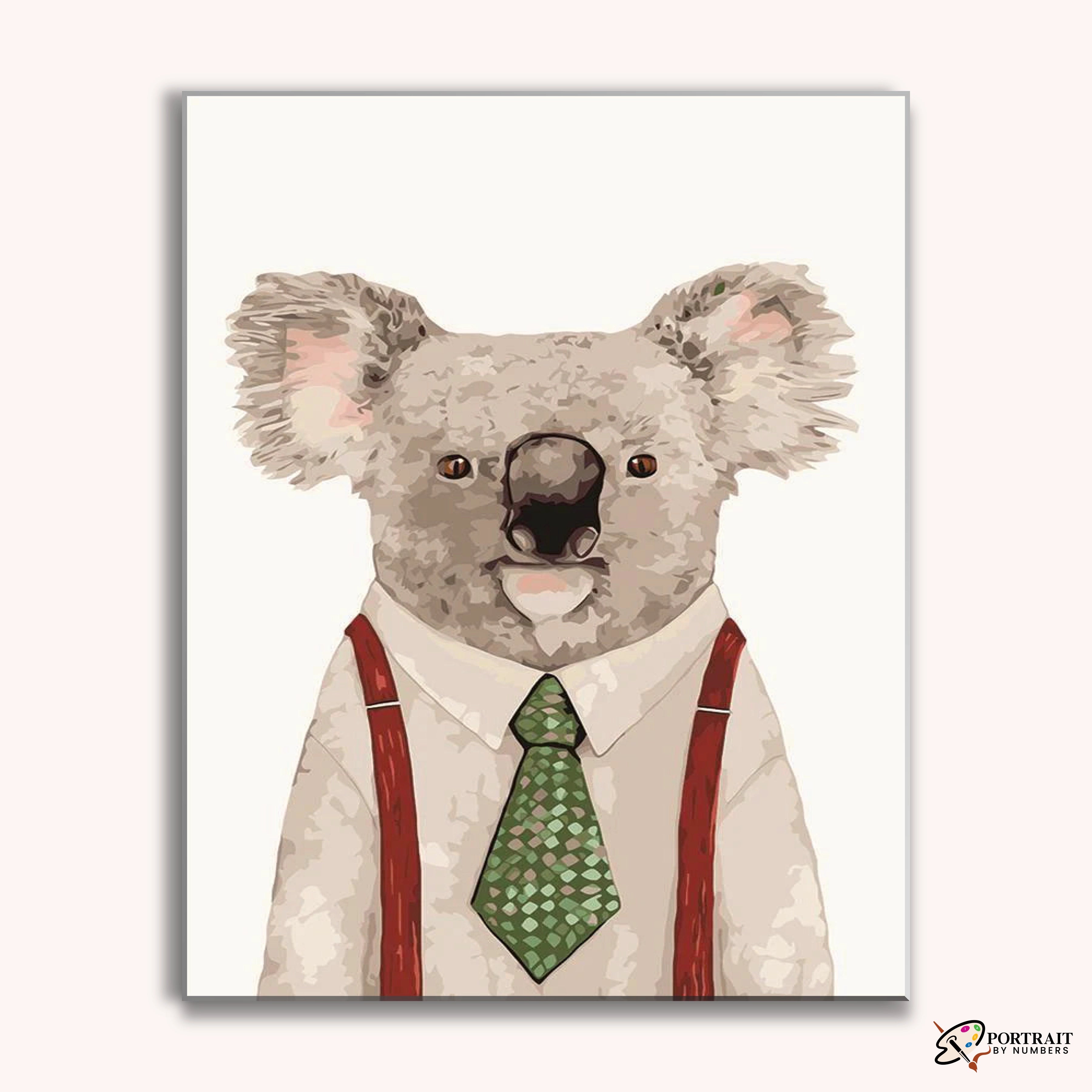 Gentleman Sr. Koala -  Paint by Numbers Kit for Adults -  Portrait By Numbers