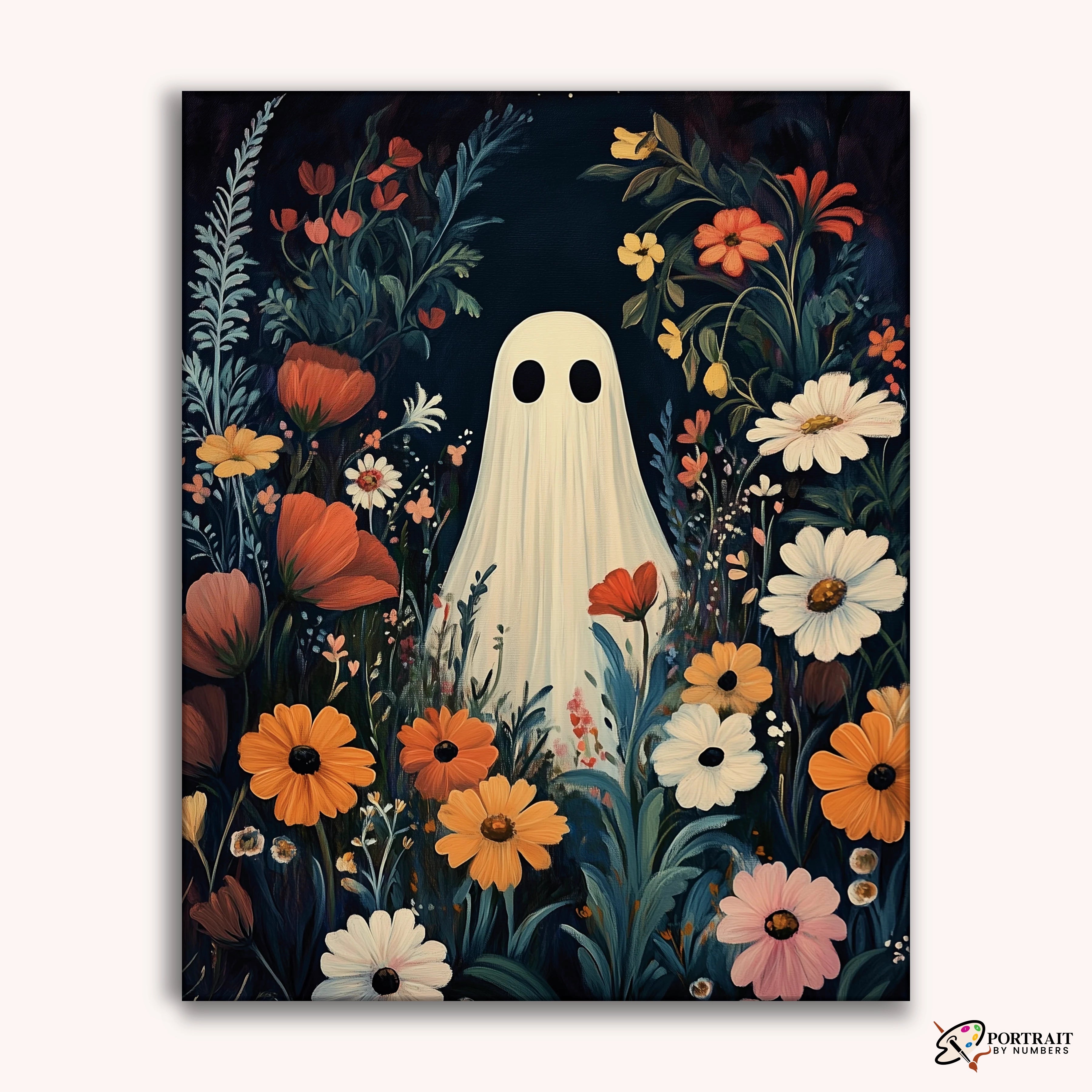 Ghost in Bloom -  Paint by Numbers Kit for Adults -  Portrait By Numbers