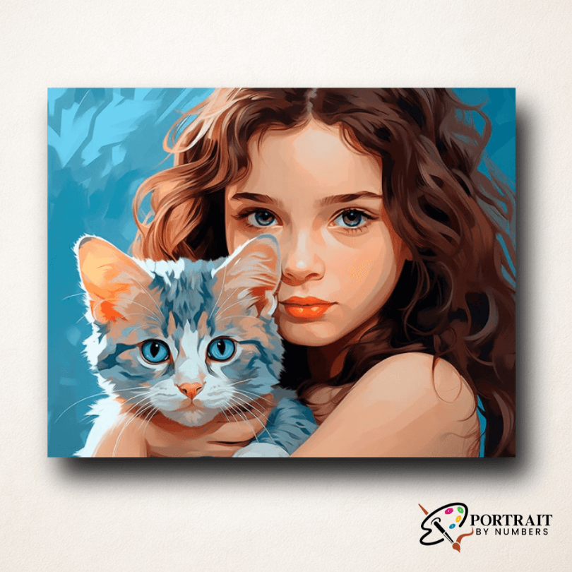 Pet Love Poster | Acrylic Art Poster | Portrait By Numbers