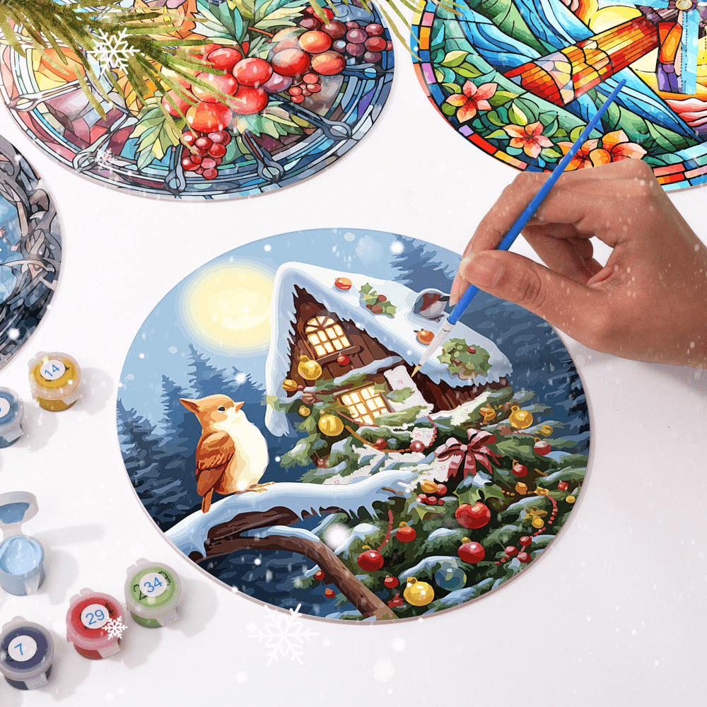 Glass & Light (Set of 4) -  Paint by numbers Kit -  Portrait By Numbers