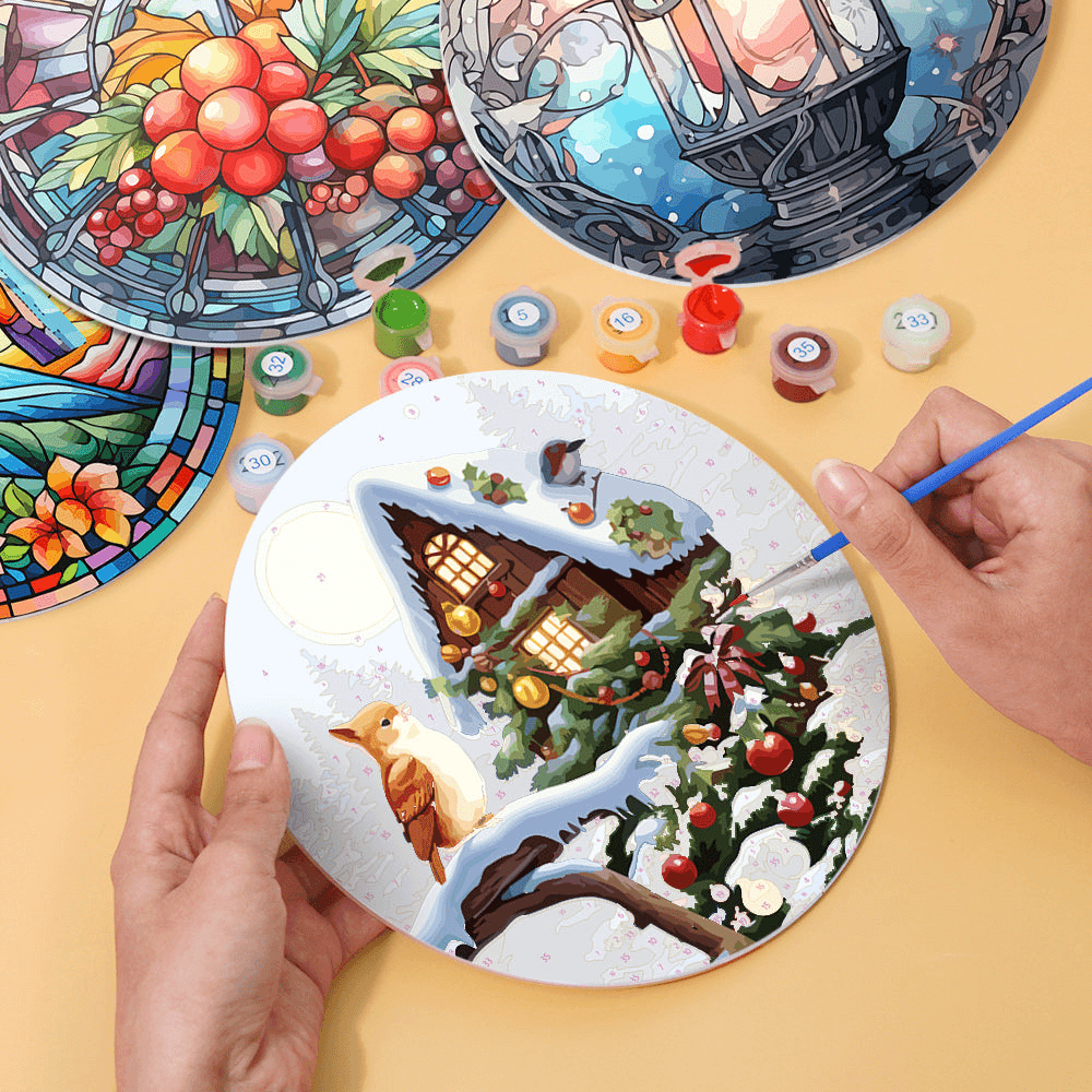 Glass & Light (Set of 4) -  Paint by numbers Kit -  Portrait By Numbers