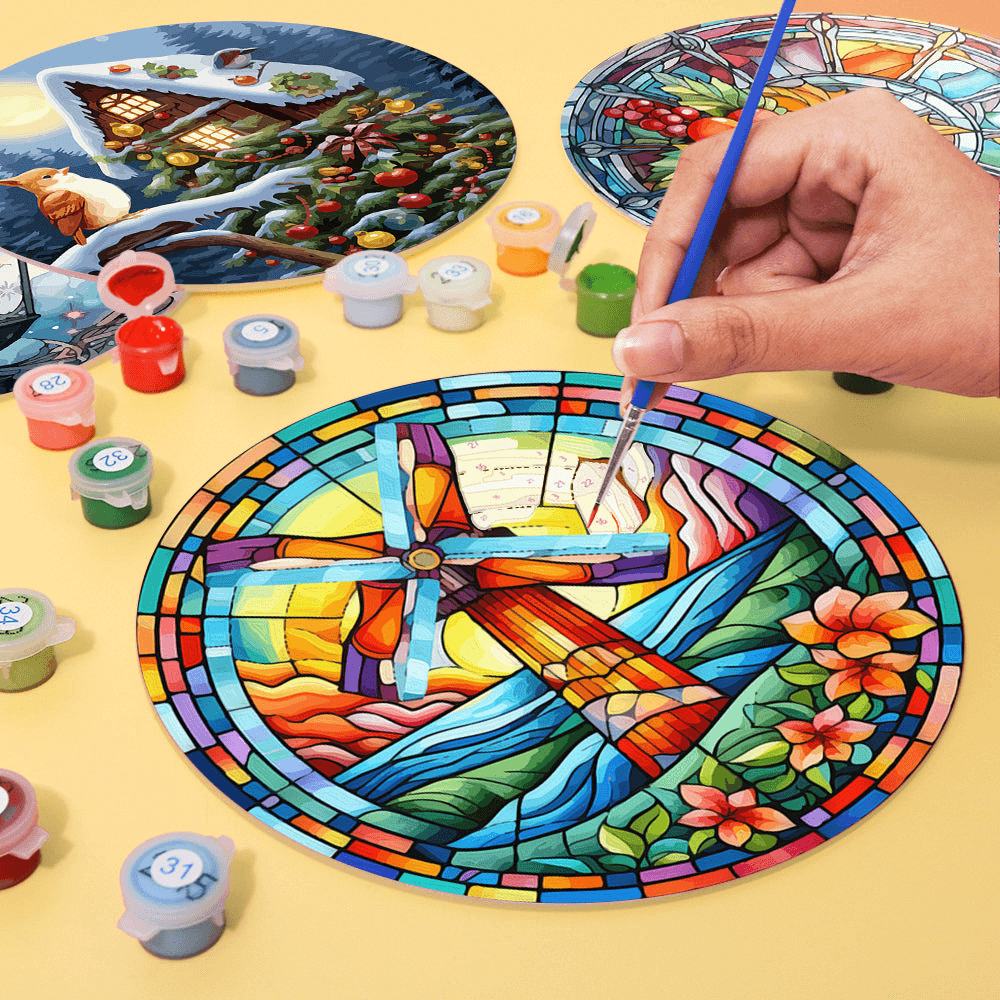 Glass & Light (Set of 4) -  Paint by numbers Kit -  Portrait By Numbers