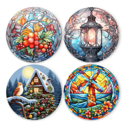 Glass & Light (Set of 4) -  Paint by numbers Kit -  Portrait By Numbers