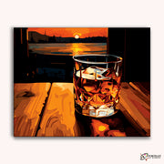 Glass of Whiskey -  Paint by Numbers Kit for Adults -  Portrait By Numbers