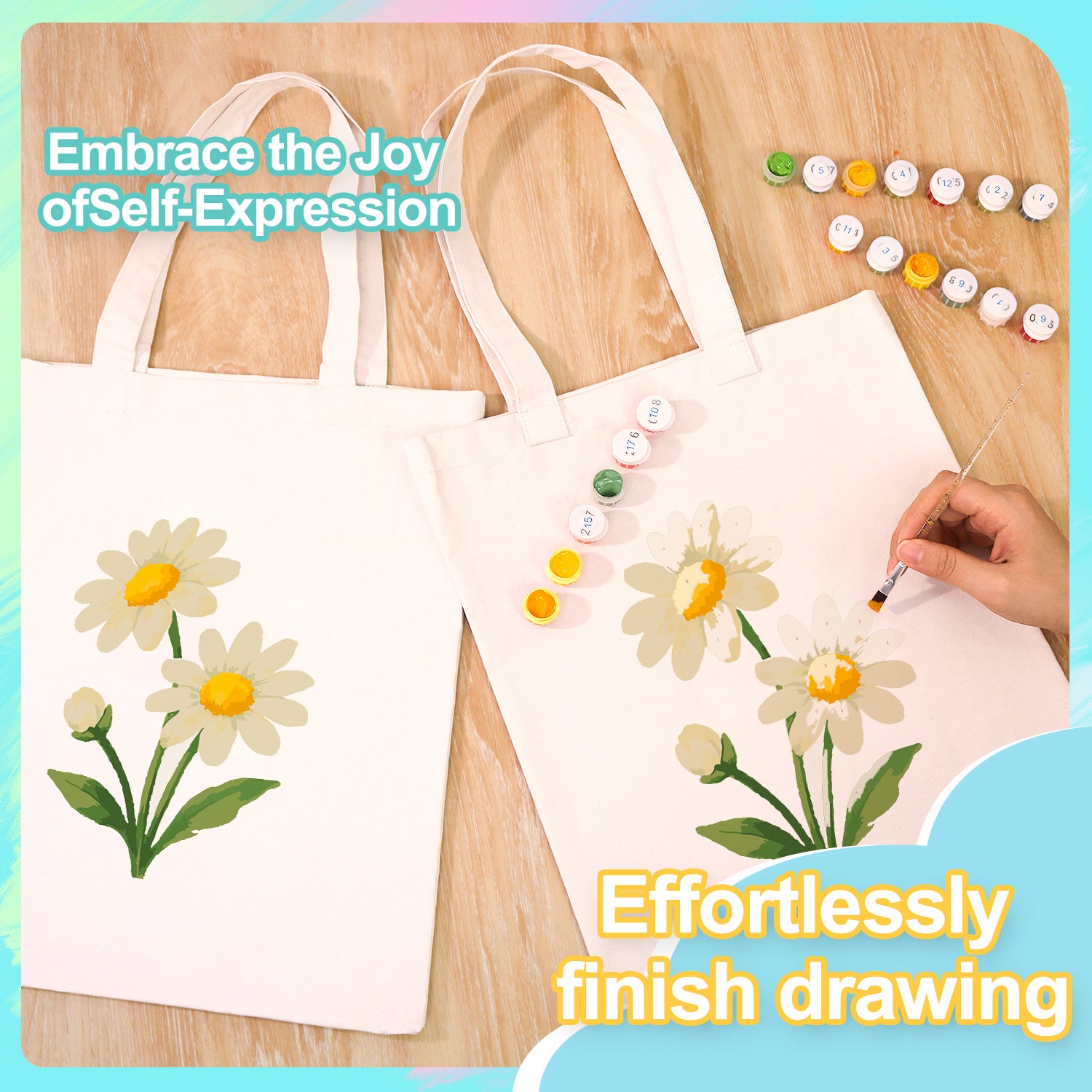 Golden Daisy Bloom -  Paint by Numbers Kit for Adults -  Portrait By Numbers