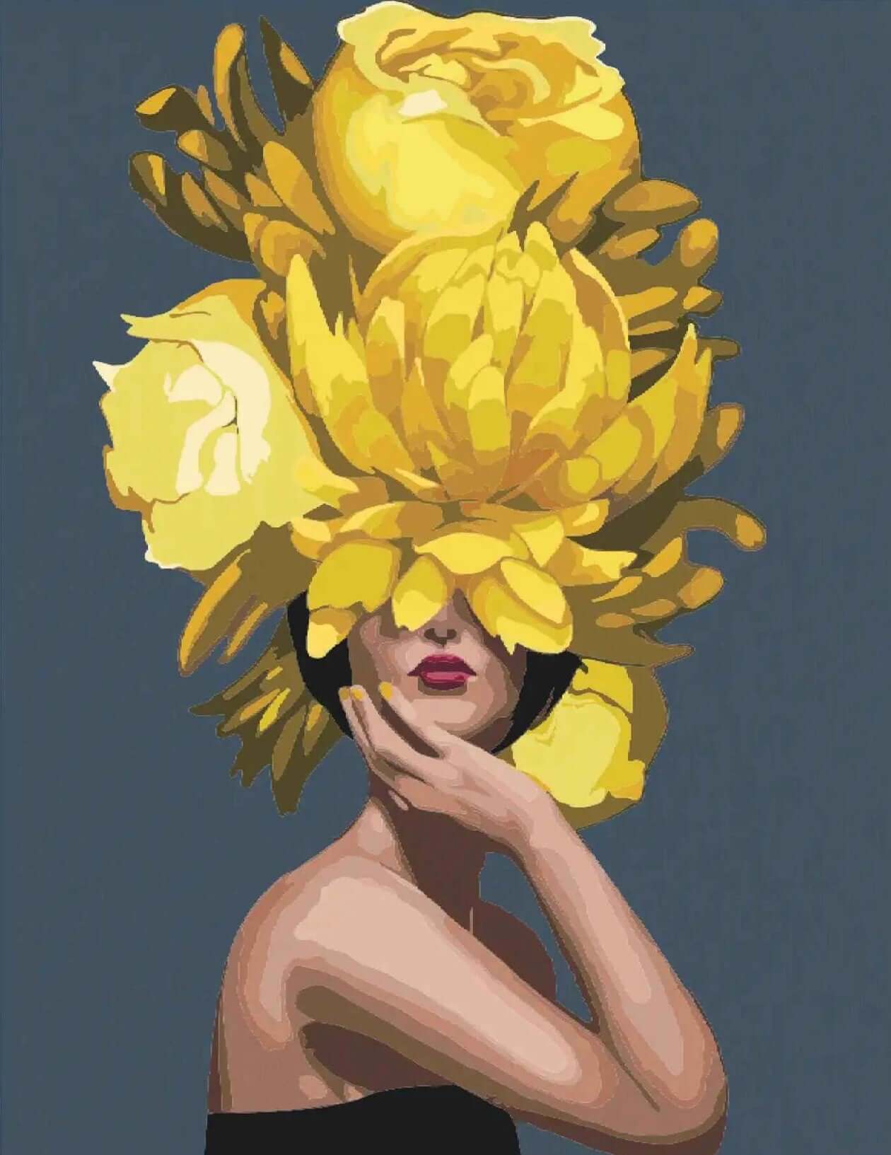 Golden Enigma -  Paint by numbers Kit -  Portrait By Numbers