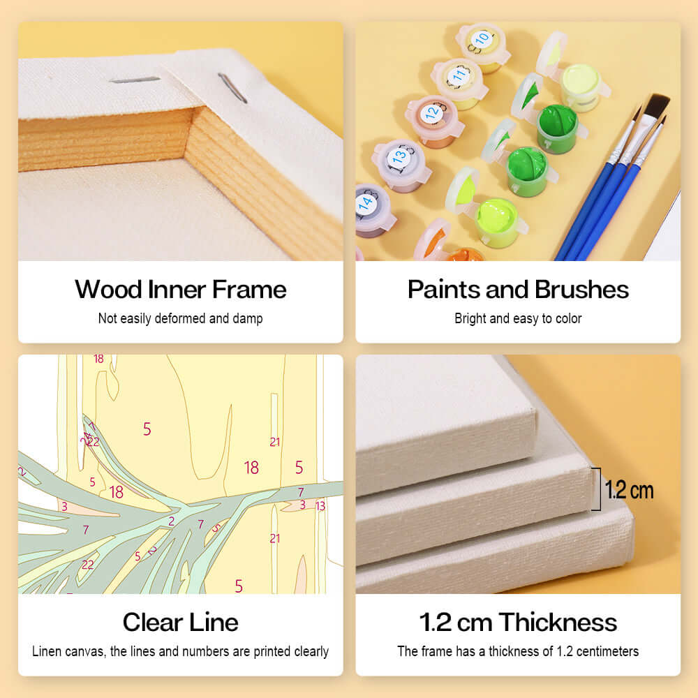 Golden Essence (Set of 6) -  Paint by Numbers Kit for Adults -  Portrait By Numbers