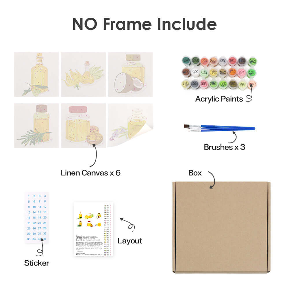 Golden Essence (Set of 6) -  Paint by Numbers Kit for Adults -  Portrait By Numbers