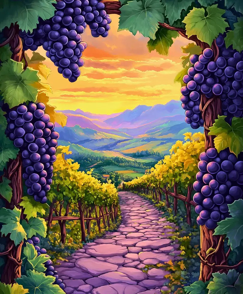 Golden Vineyard -  Paint by numbers -  Portrait By Numbers