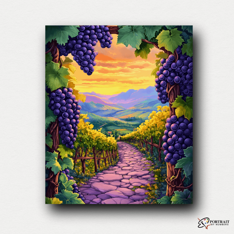 Golden Vineyard -  Paint by numbers -  Portrait By Numbers