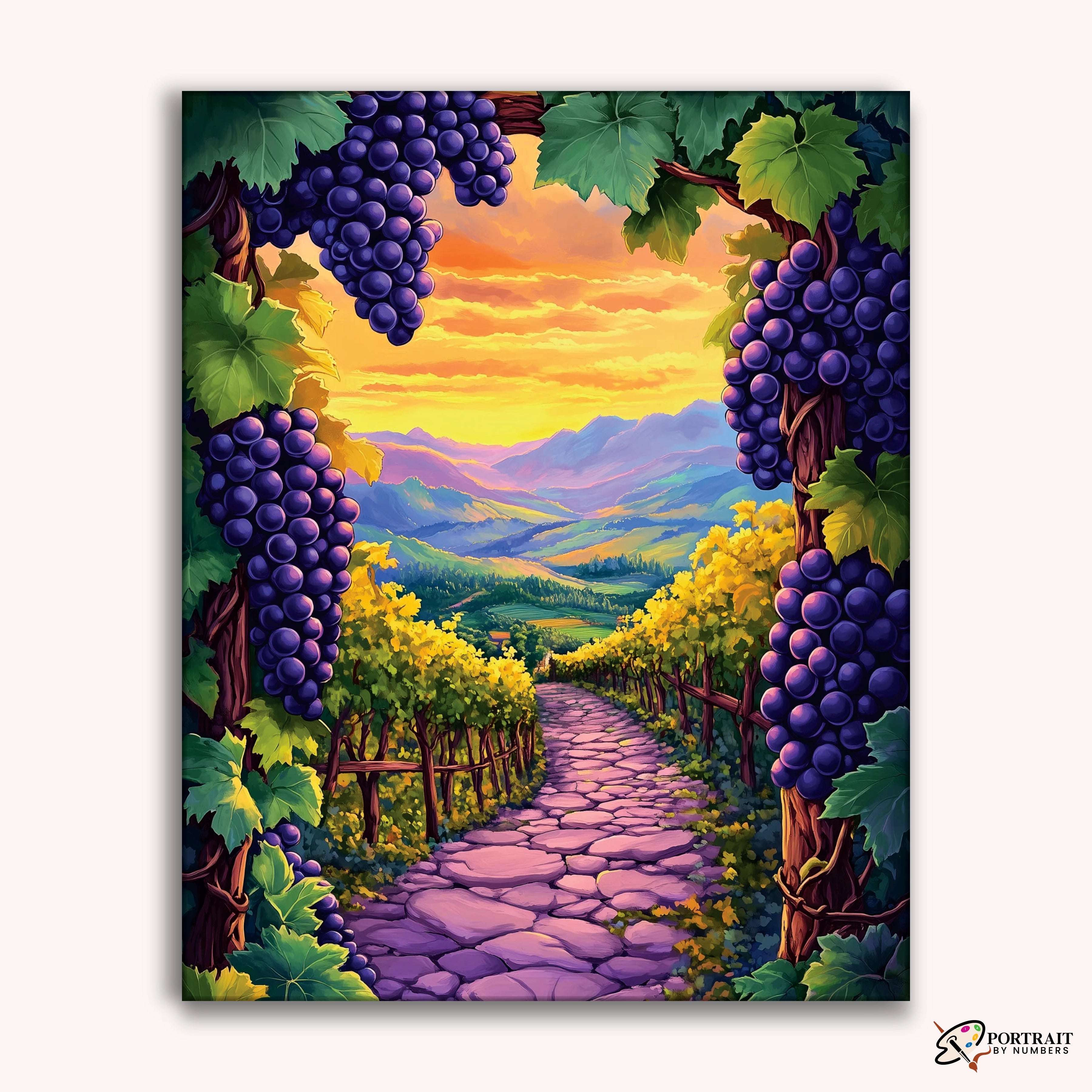 Golden Vineyard -  Paint by Numbers Kit for Adults -  Portrait By Numbers
