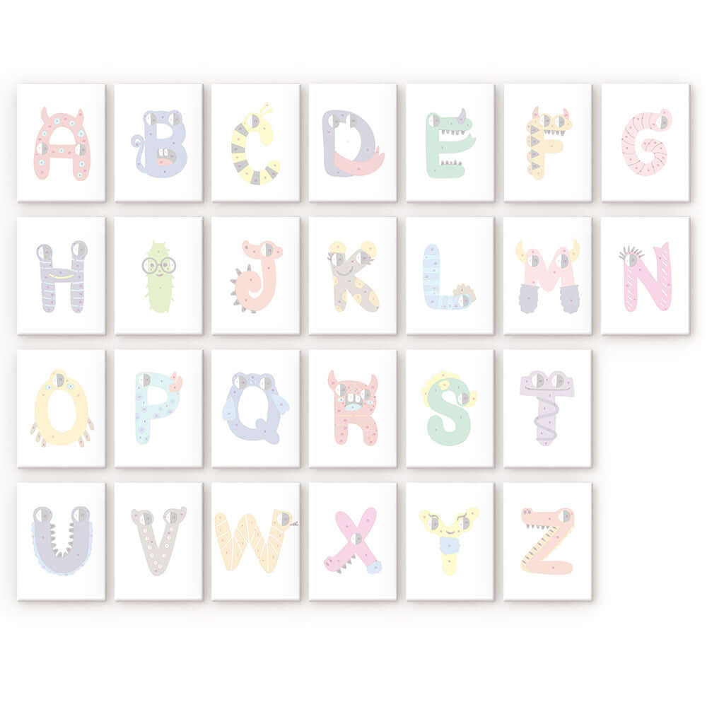 Goofy ABCs (Alphabet) -  Paint by numbers Kit -  Portrait By Numbers