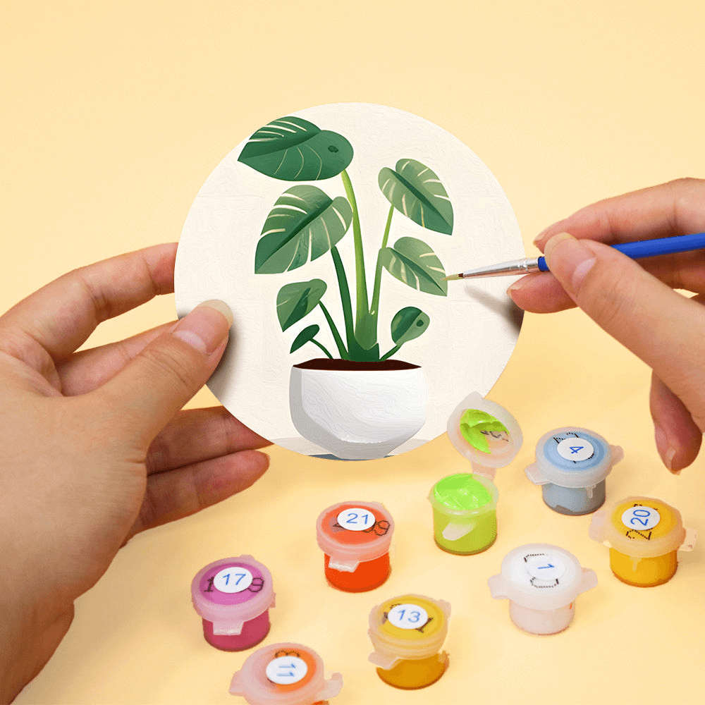 Green Haven (Set of 6) -  Paint by Numbers Kit for Adults -  Portrait By Numbers