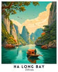 Ha Long Bay - Travel Poster -  Paint by Numbers Kit for Adults -  Portrait By Numbers