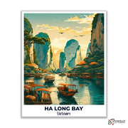 Ha Long Bay Travel Poster -  Paint by Numbers Kit for Adults -  Portrait By Numbers