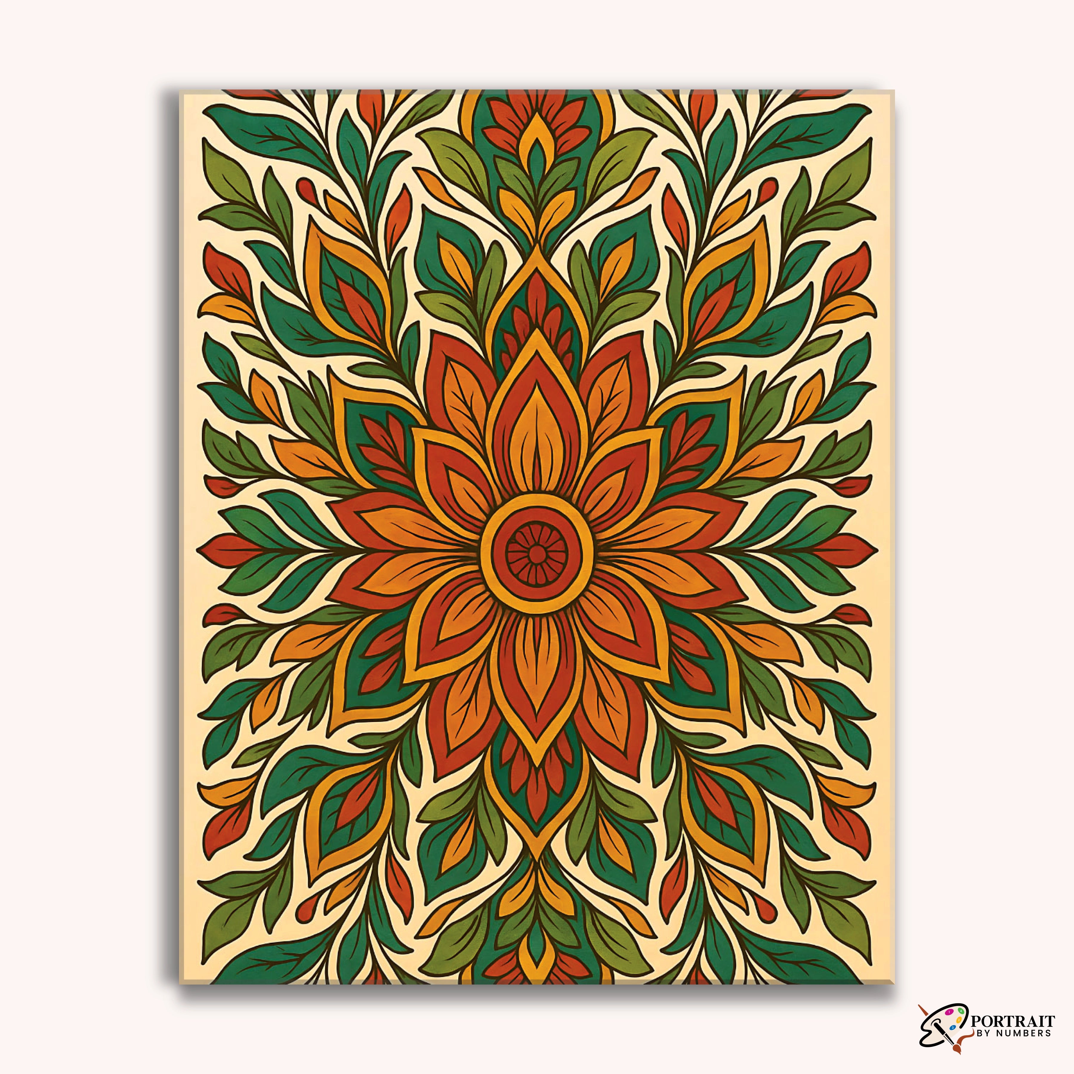 Harvest Bloom (Mandala) -  Paint by Numbers Kit for Adults -  Portrait By Numbers