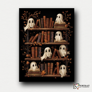 Haunted Library -  Paint by numbers Kit -  Portrait By Numbers