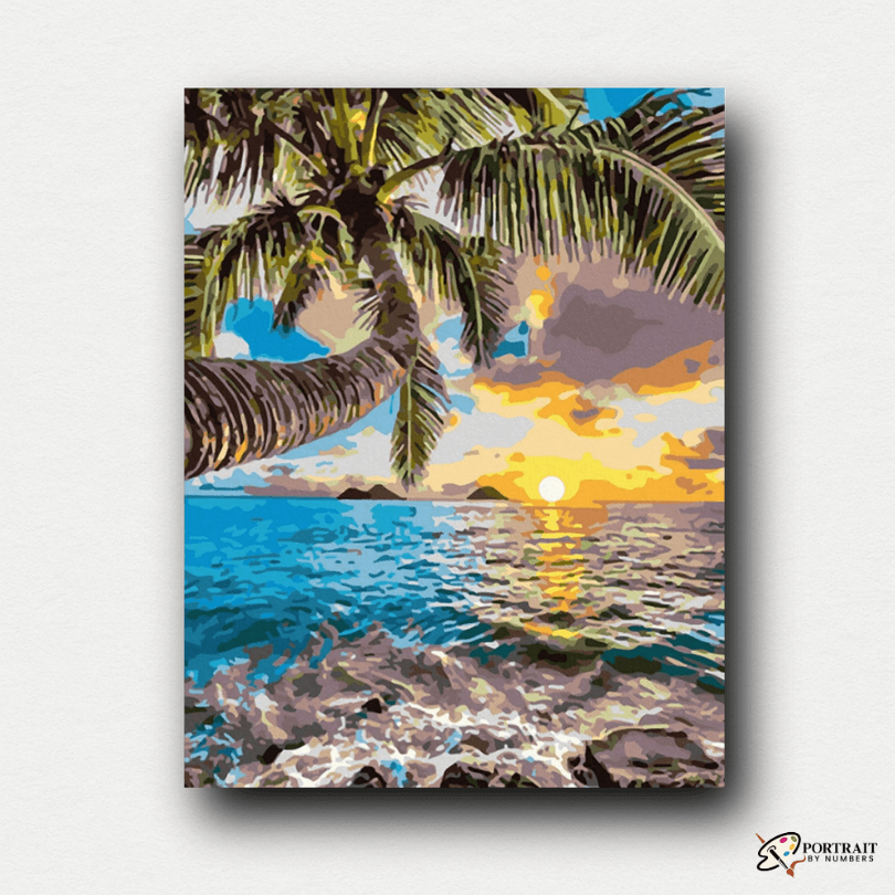 Hawaiian Dawn -  Paint by numbers Kit -  Portrait By Numbers