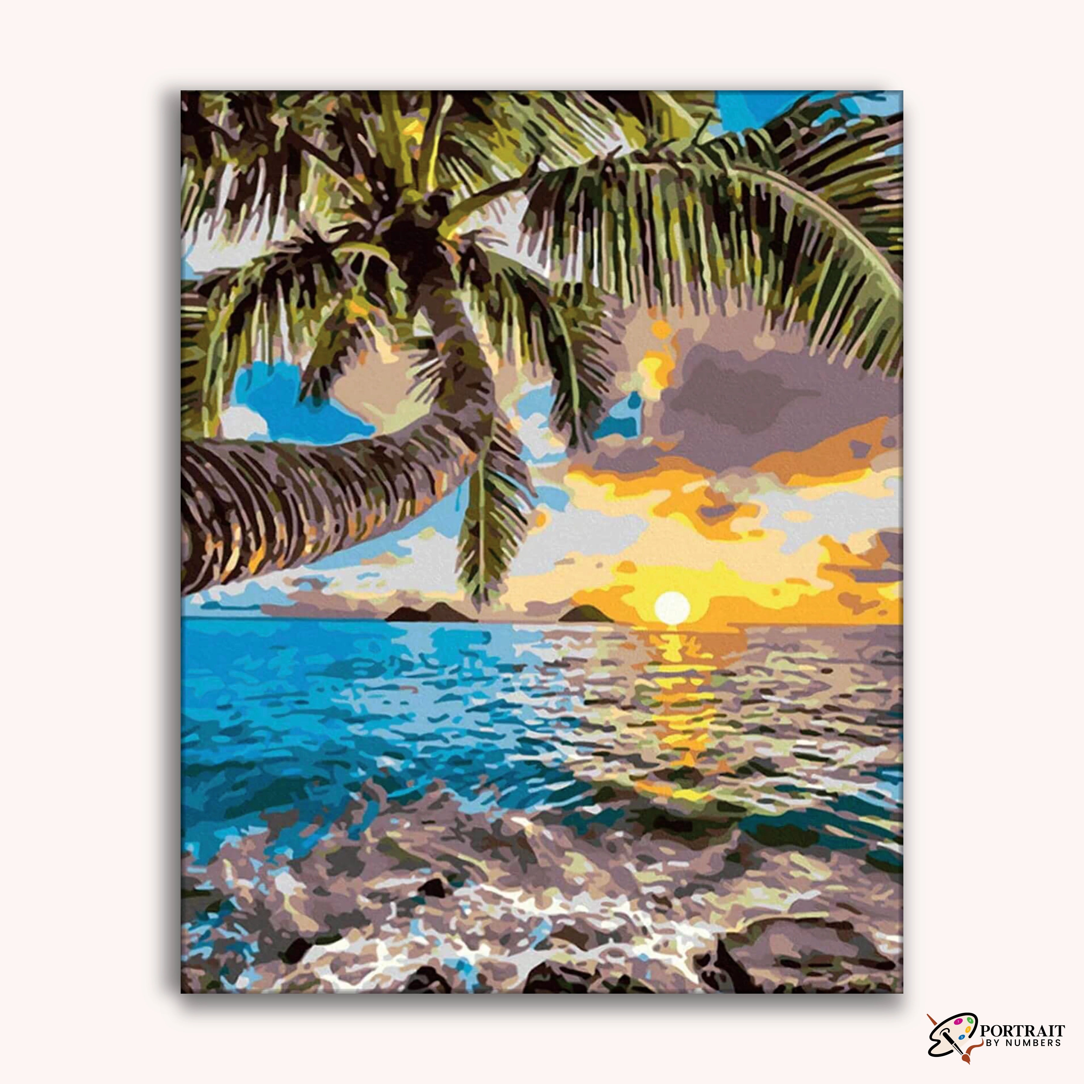 Hawaiian Dawn -  Paint by Numbers Kit for Adults -  Portrait By Numbers