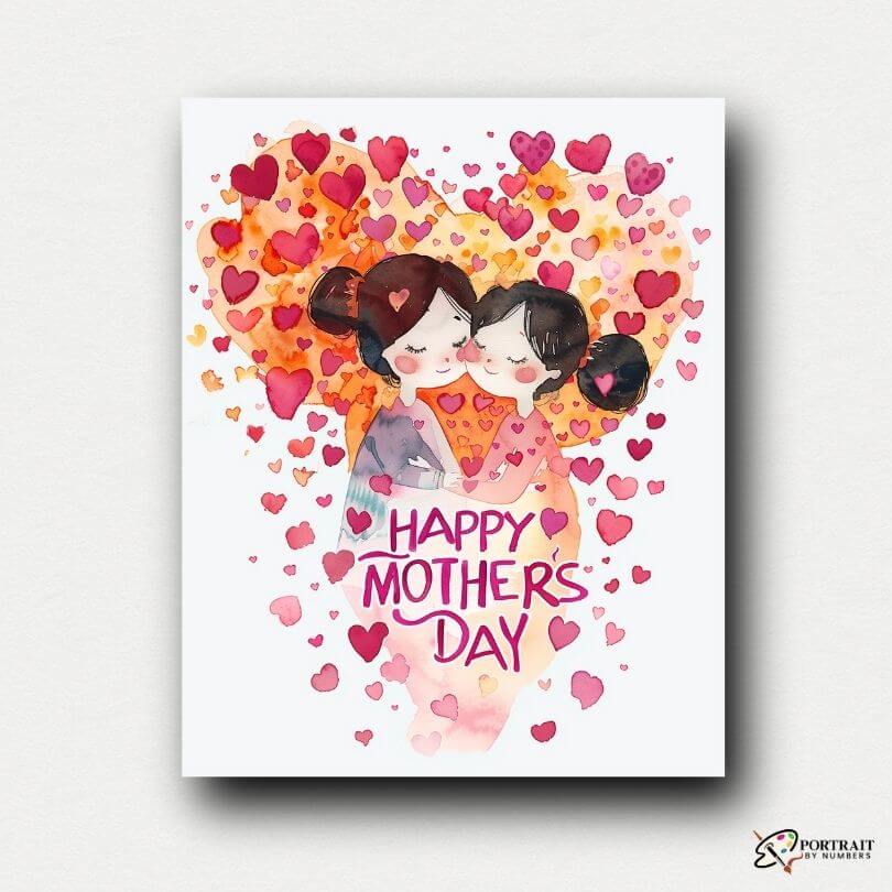 Heartfelt Whispers -  Paint by numbers Kit -  Portrait By Numbers