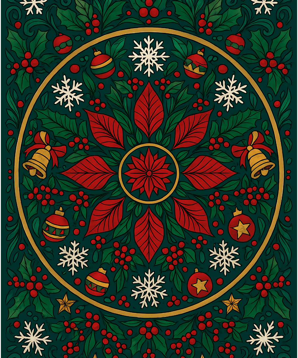 Holiday Bloom (Mandala) -  Paint by numbers Kit -  Portrait By Numbers