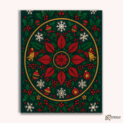 Holiday Bloom (Mandala) -  Paint by Numbers Kit for Adults -  Portrait By Numbers