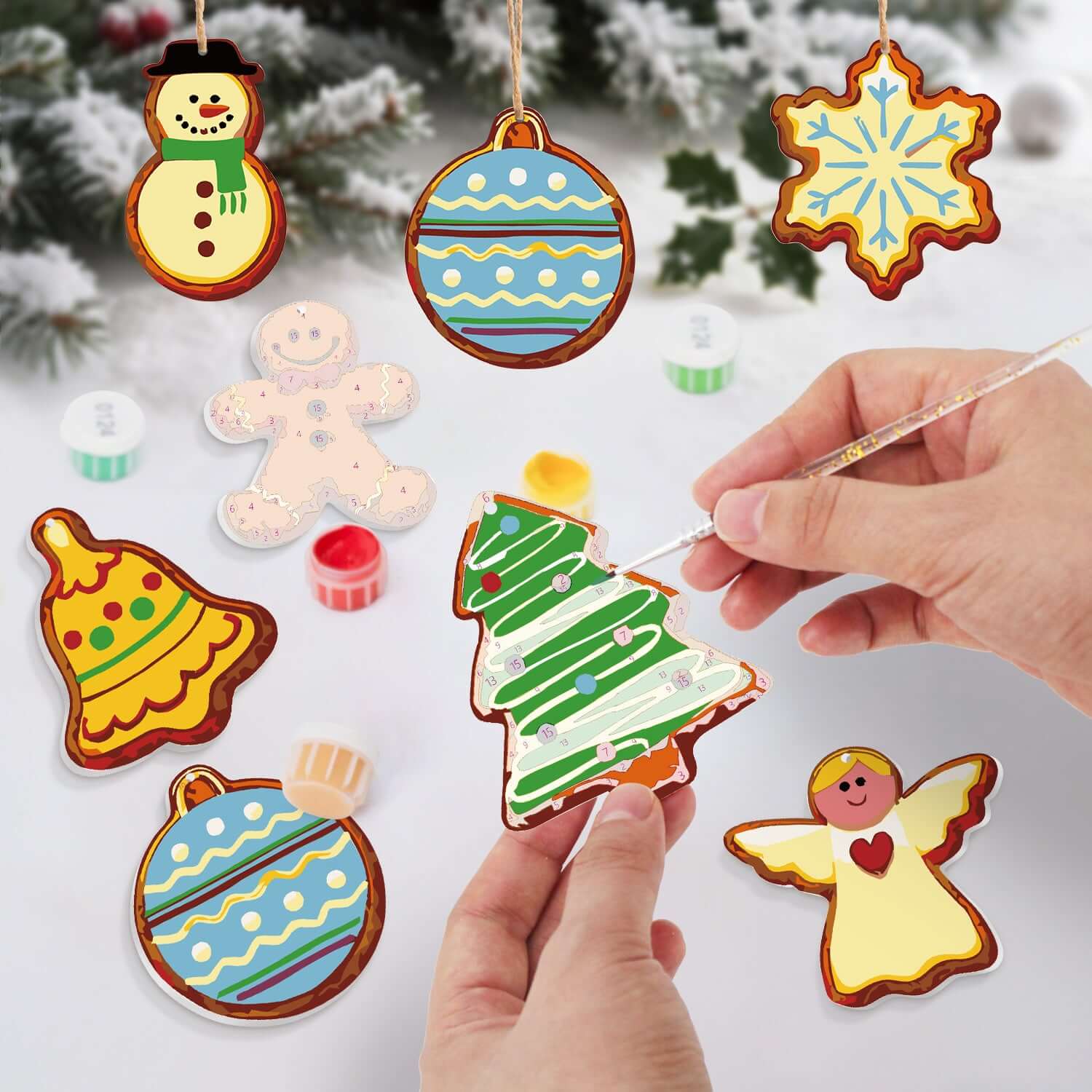 Holiday Cheer -  Paint by Numbers Kit for Adults | Relaxing DIY Art Gift | -  Portrait By Numbers