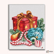 Holiday Gift Table Charm -  Paint by Numbers Kit for Adults -  Portrait By Numbers