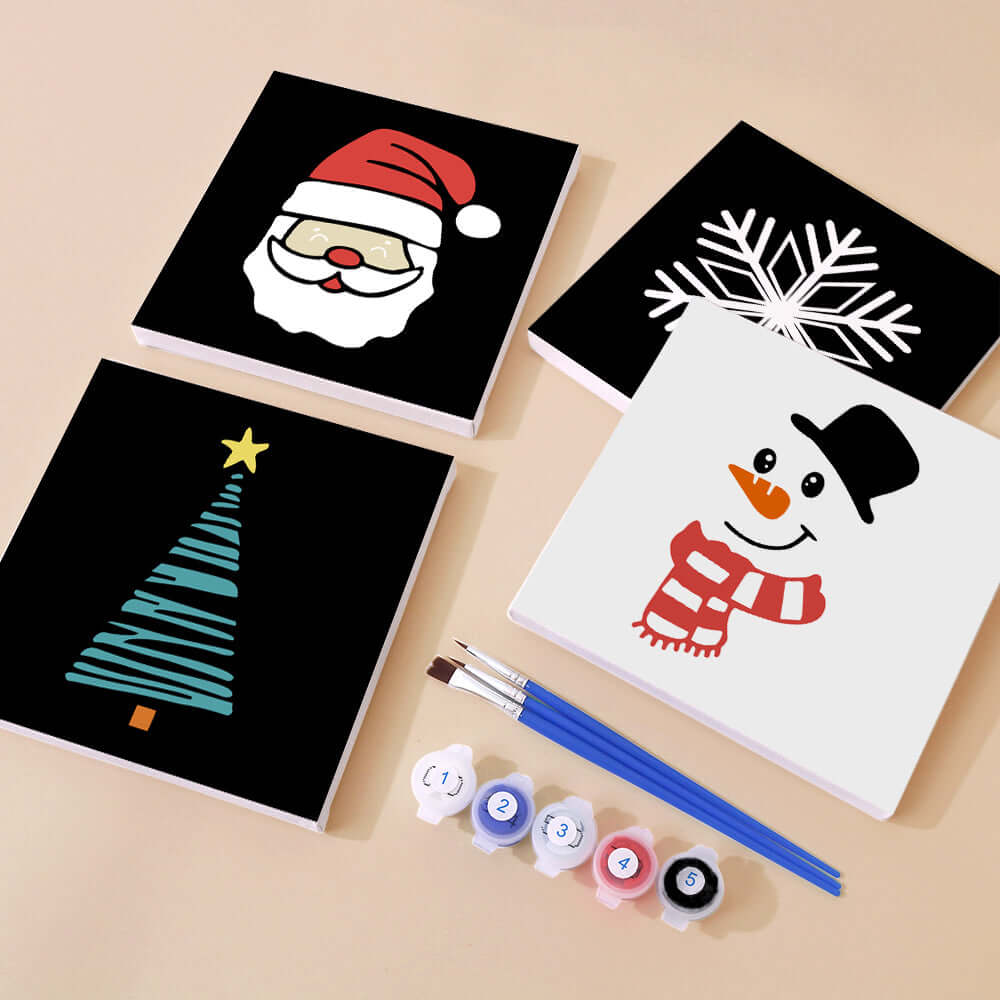 Holiday Glow (Set of 4) -  Paint by numbers Kit -  Portrait By Numbers