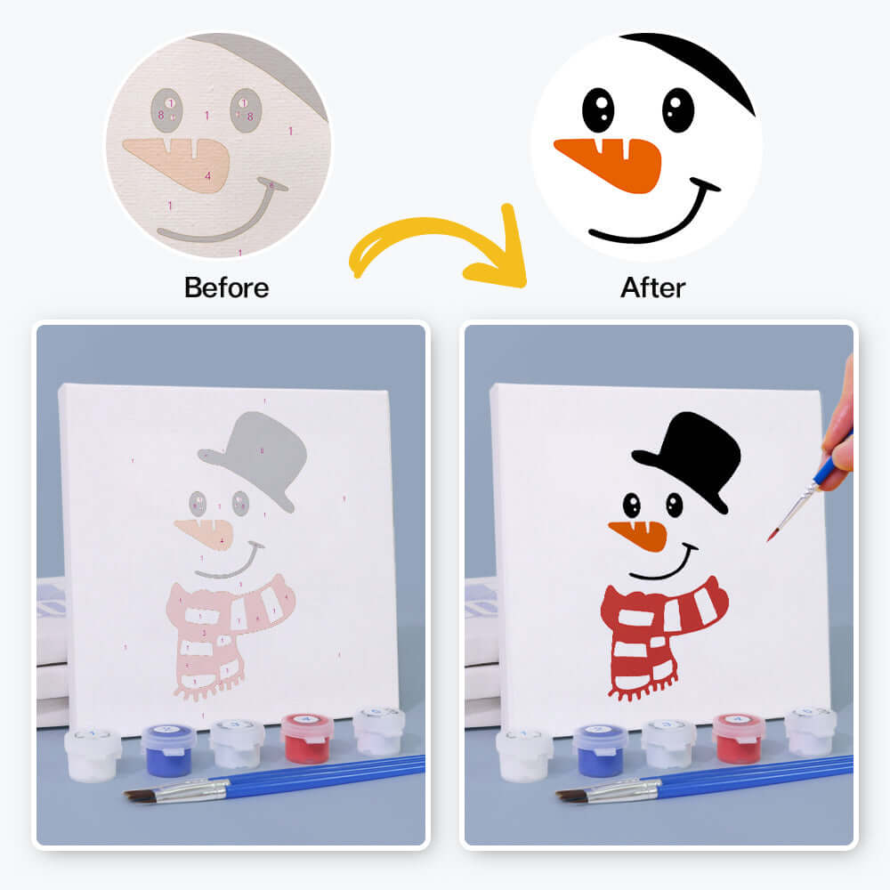 Holiday Glow (Set of 4) -  Paint by numbers Kit -  Portrait By Numbers